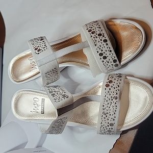 New Impo Embellished white sandals